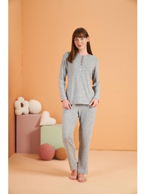 Pjs Kadın Gri Pijama Takımı 28015