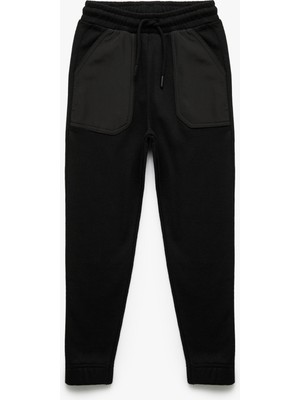 Cep Detaylı Şardonlu Beli Bağlamalı Pantolon Görünümlü Eşofman Altı