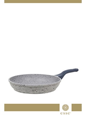 Esse Granit Döküm Tava 24 cm Gri Renkli Granit Kaplama Malzeme ile Şık Tasarım