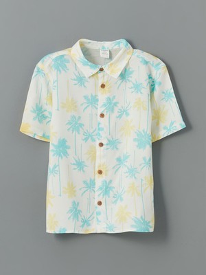 Lc Waikiki Yeni Sezon Baskılı Erkek Çocuk Poplin Gömlek