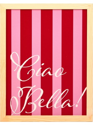 Deco Bright Holidays Duvar Panosu - Kırmızı / Pembe - 30X40 cm