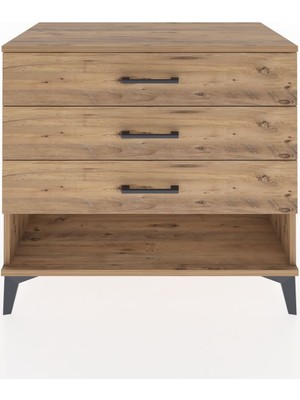 Hyperion Şifonyer 3 Çekmeceli 88X44X80 Çam-Çam