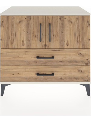 Hyperion Şifonyer Tek Raflı 2 Çekmeceli 2 Kapaklı 88X44X80 Aytaşı-Çam