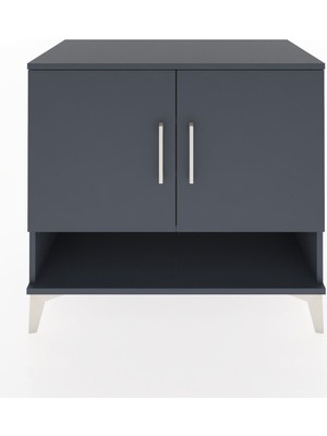 Hyperion Şifonyer 3 Raflı 2 Kapaklı 88X44X80 Antrasit-Antrasit