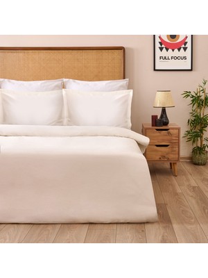 Soft Oxford Yastıklı Çift Kişilik Nevresim Takımı - Beyaz