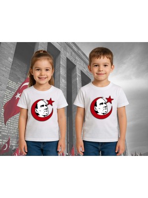 Unisex Ay Yıldızlı T-Shirt 19 Mayıs 29 Ekim 23 Nisan 10 Kasım Atatürk Çocuk Tişört