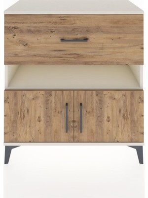 Hyperion Şifonyer 2 Raflı Tek Çekmeceli 2 Kapaklı 88X44X96 Aytaşı-Çam
