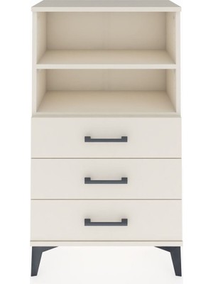 Arges Komodin 2 Raflı 3 Çekmeceli 60X30X106 Aytaşı-Aytaşı