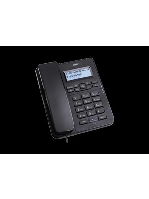 Karel Masa Üstü Kablolu Ahizeli Hafızalı Ekranlı Telefon Siyah (Arayan Numarayı Gösterme Özelliği)
