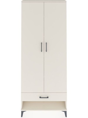 Arges Dolap 5 Raflı Tek Çekmeceli 2 Kapaklı 88X30X221 Aytaşı-Aytaşı