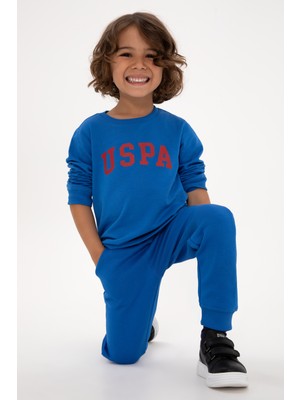 U.S. Polo Assn. Erkek Çocuk Koyu Mavi Bisiklet Yaka Basic Sweatshirt 50313830-VR032