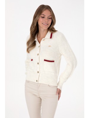 U.S. Polo Assn. Kadın Krem Triko Hırka 50315553-VR256