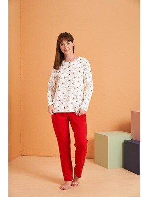 Pjs Kadın Ekru Pijama Takımı 28060