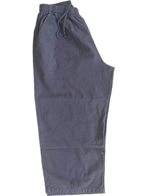 Duxa %100 PAMUK, KETEN KUMAŞTAN BELİ LASTİKLİ VE BAĞCIKLI ERKEK KAPRİ PANTOLON(SOLMA VE ÇEKME YAPMAZ)