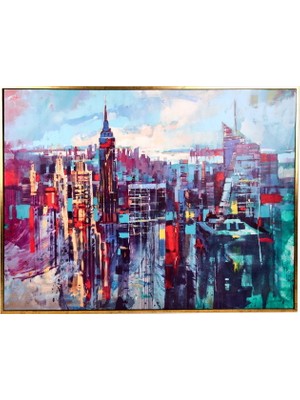 Deco Cities Kanvas Tablo - Renkli - 120X90 cm