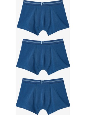 Koyu Mavi Erkek Çocuk Navy 3lü Boxer