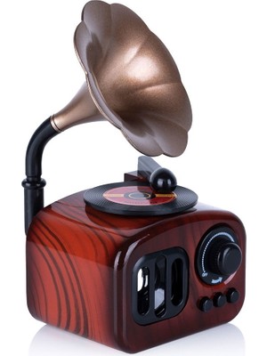 Gramofon Tasarımlı Renkli Müzik Kutusu Plastik Malzeme ile Şık ve Zarif