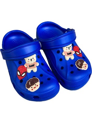 Erkek Çocuk Örümcek Adam Sticker Cross Havuz Kreş Bahçe Günlük Terlik