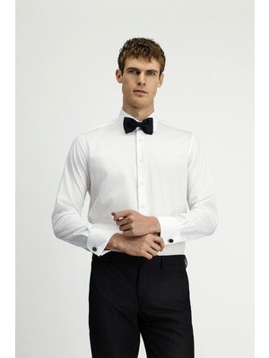 Uzun Kol Klasik Desenli Non Iron Pamuklu Gömlek