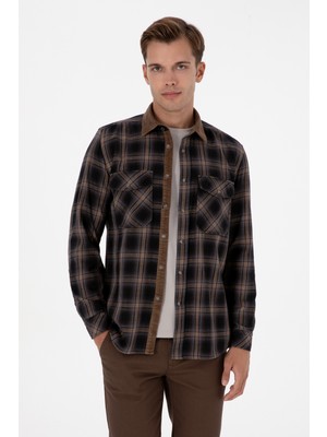 U.s. Polo Assn. Erkek Kahverengi Gömlek Desenli 50313432-VR029