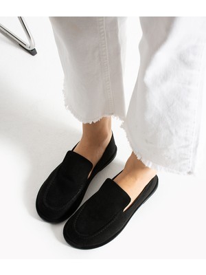 Konforlu Kadın Süet Mokasen Ayakkabı Loafer
