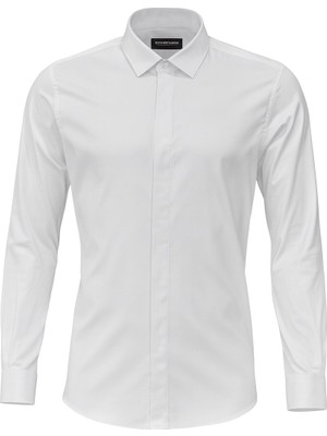 Erkek Klasik Gömlek – Pamuklu Esnek Kumaş,slim Fit Uzun Kollu, Fransız Manşetli Plus Scorpion