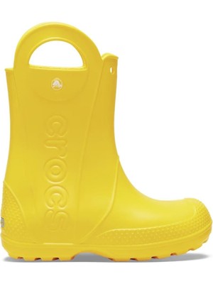 Crocs Handle It Rain Boot K Çocuk Bot 211052-730 Sarı Renkli Su Geçirmez Kışlık Kullanım İçin