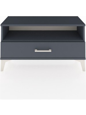 Arges Şifonyer Tek Raflı Tek Çekmeceli 88X30X48 Antrasit-Antrasit