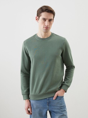 Lc Waikiki Yeni Sezon Bisiklet Yaka Uzun Kollu Baskılı Erkek Sweatshirt