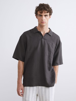 Lc Waikiki Yeni Sezon Regular Fit Kısa Kollu %100 Keten Erkek Gömlek