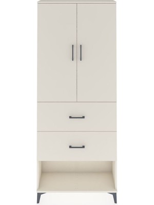 Arges Dolap 3 Raflı 2 Çekmeceli 2 Kapaklı 88X30X221 Aytaşı-Aytaşı