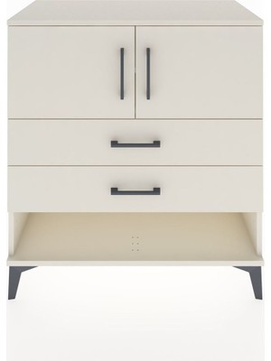 Hyperion Şifonyer 2 Raflı 2 Çekmeceli 2 Kapaklı 88X44X96 Aytaşı-Aytaşı