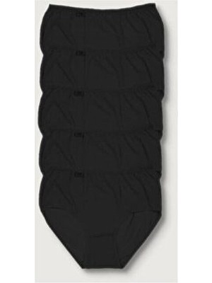 Tutku Kadın 5'li Paket Likralı Dokuma Bato Külot Düz Model Rahat Tasarım