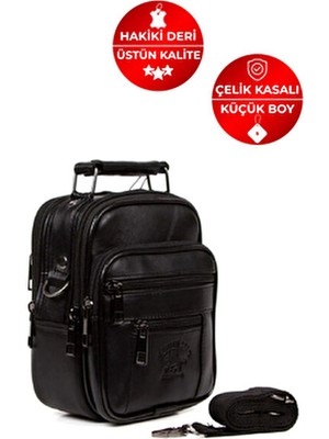 Cerff Leather Clup Erkek Deri Kasalı Çanta (Küçük)
