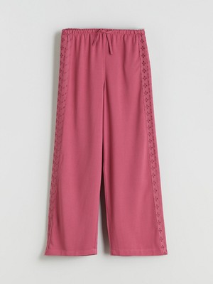 Lc Waikiki Yeni Sezon Beli Lastikli Desenli Kız Çocuk Pantolon