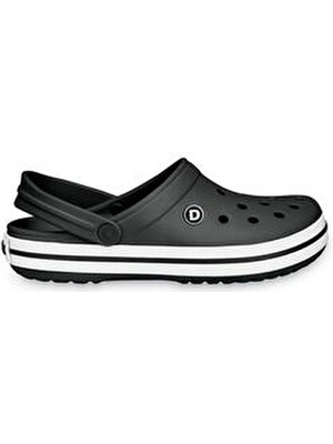 Daxtors D079 Unisex Sabo Terlik Siyah Renk Eva Malzemeden Doktor Hemşire Hastane ve Ev İçin Konforlu