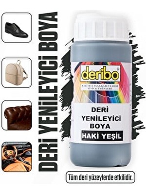 Deribo Deri Yenileyici Boya 100 ml Sünger Hediyeli Deri Eşya Ayakkabı Koltuk Direksiyon Çanta İçin