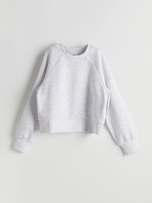 Lc Waikiki Yeni Sezon Bisiklet Yaka Baskılı Kız Çocuk Sweatshirt