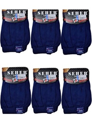 Seher Erkek Düz Penye Boxer 6'lı Paket Dokuma Kumaş ile Konforlu Günlük Kullanım