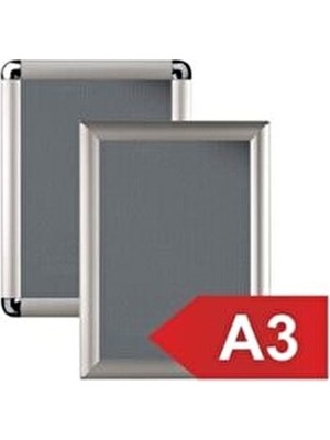 A3 42X30CM Gönye Köşe 1 Adet Alüminyum Çerçeve Aç Kapa Açılır Kapanır - Belge Çerçevesi
