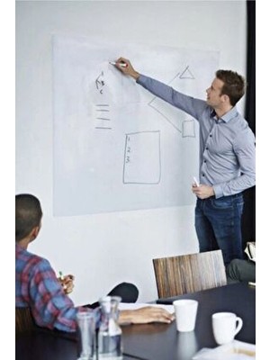 Cengo 2 Adet 60x100 Beyaz Renkli Doldurulabilir Silgili Akıllı Kağıt Tahta Kalemi