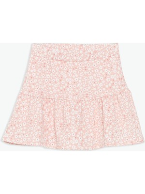 Lc Waikiki Yeni Sezon Beli Lastikli Çiçekli Kız Çocuk Şort Etek