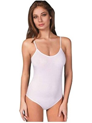 Berrak Kadın Beyaz 3'lü 2081 Ip Askılı Likralı Badi Dokuma Kumaşlı Günlük Kullanım İçin Rahat Tasarım