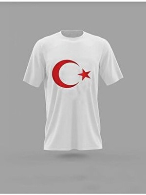 Esterella Unisex Çocuk Türk Bayrağı T-Shirt Kısa Kol Pamuklu Polo Yaka Regular Fit