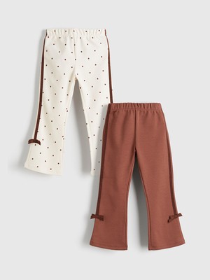 Lc Waikiki Yeni Sezon Beli Lastikli Kız Çocuk Tayt 2'li