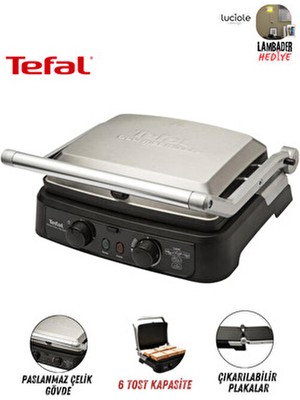 Gourmet Minute Izgara ve Tost Makinesi, Zaman Ayarlayıcılı, Çıkarılabilir Plaka, Lambader Hediye