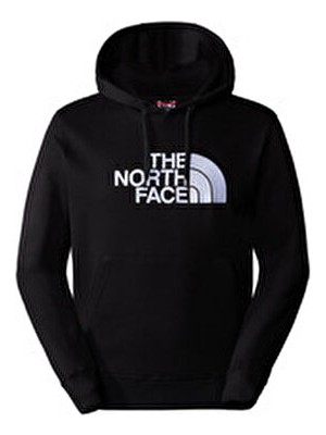 The North Face Erkek Uzun Kollu Light Drew Peak Sweatshirt Siyah Pamuklu Düz Desenli NF00A0TEJK31