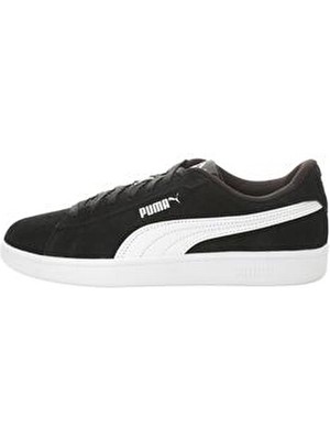Puma Siyah Smash 3.0 Erkek Spor Ayakkabı Düz Taban Hakiki Deri Erkekler İçin Tasarlandı