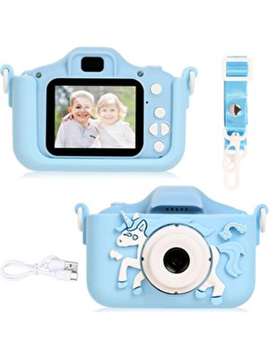 Mini Eğitici Çocuk Fotoğraf Makinesi Kılıflı Kamera Çocuklar Için Dijital Fotoğraf ve Oyun Makinesi