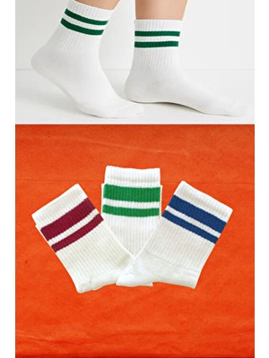 Erkek Çorap Kadın Çorap Uzun Spor Çorapları Desenli Soket Çorap Renkli Çorap 3 Adet